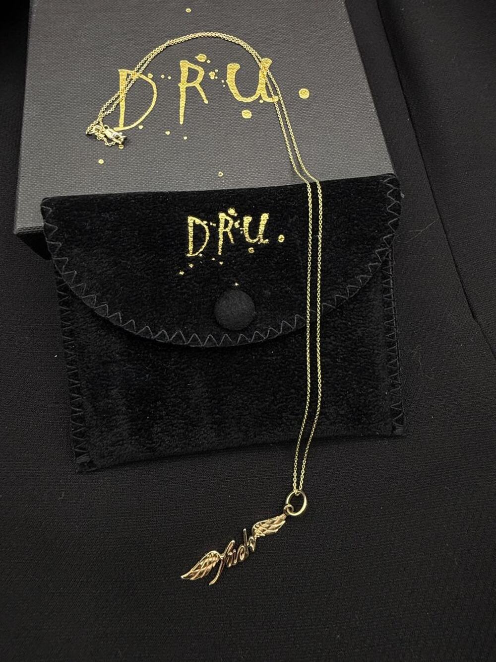 Yea DRU “Flying *uck” Winged Script Necklace